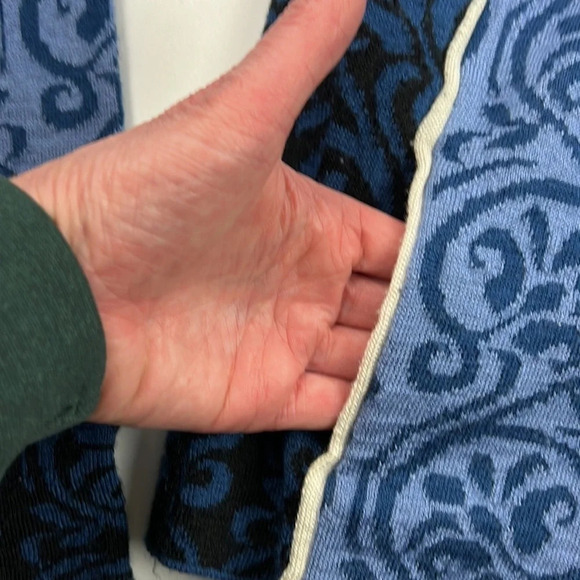 Icelandic Design Blue Fair Isle Full Zippered Wool Cardigan Sweater - Picture 3 of 9